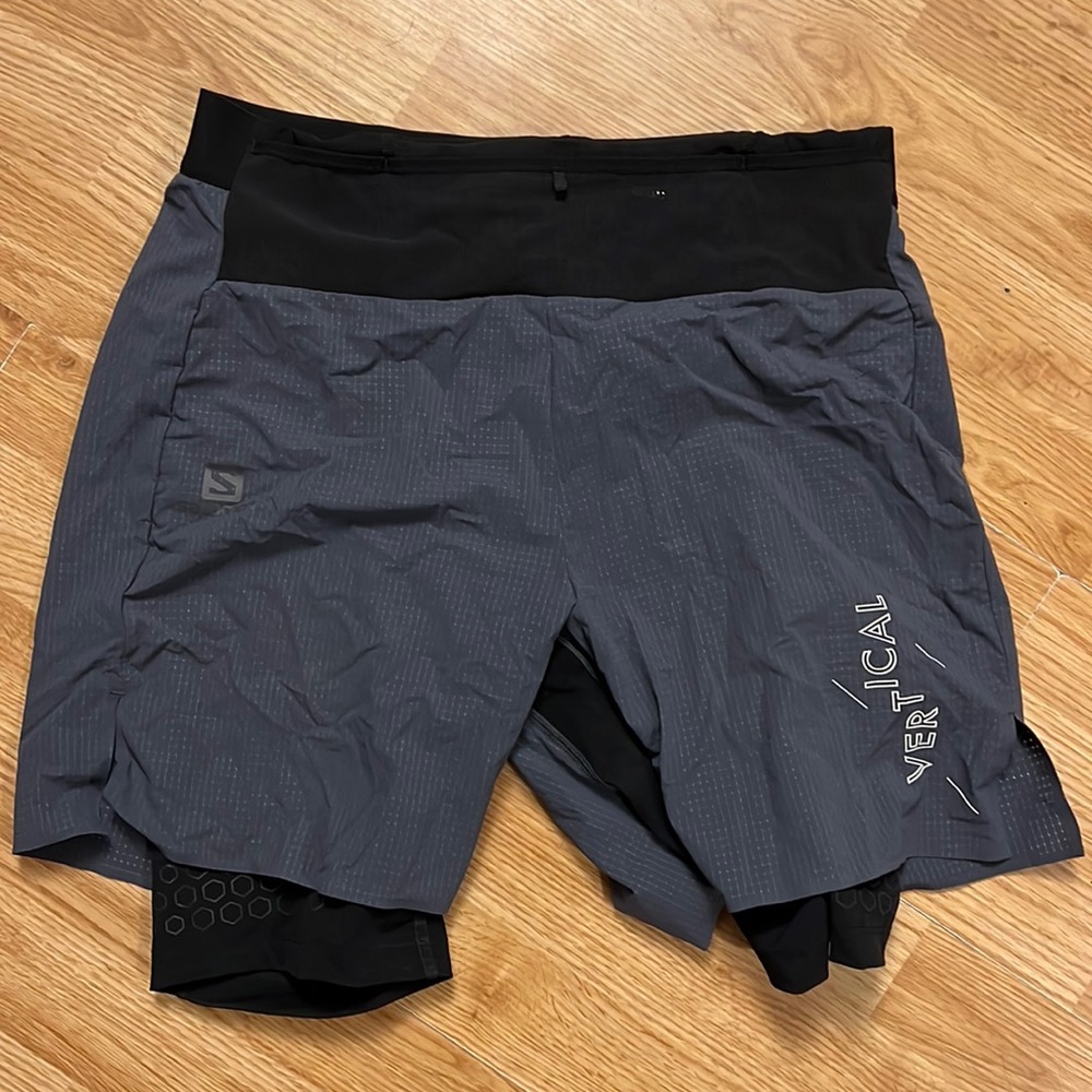 Salomon running shorts with compression lining. Worn once.